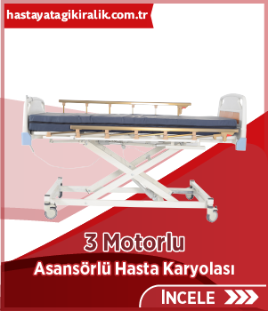 3 Motorlu Asansörlü Hasta Karyolası